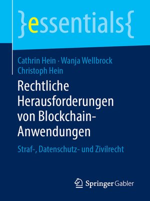 cover image of Rechtliche Herausforderungen von Blockchain-Anwendungen